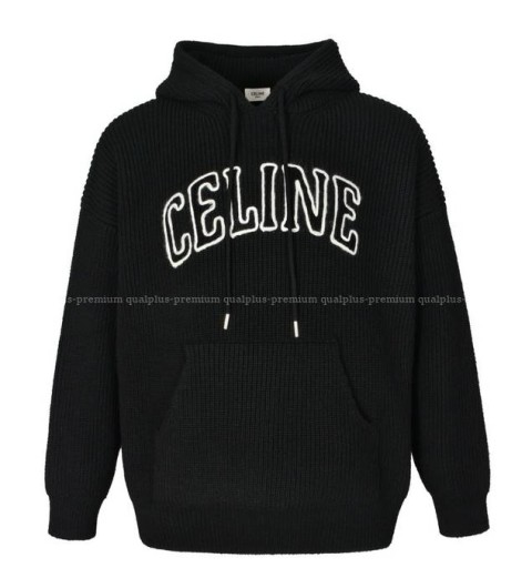 셀린느 로고 후드티셔츠