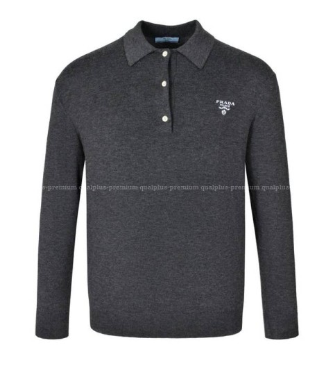프라다 로고 폴로 니트