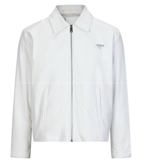 프라다 로고 레더 자켓