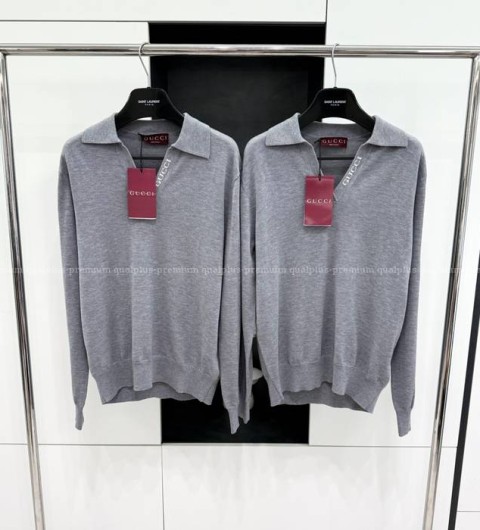 구찌 로고 폴로 니트