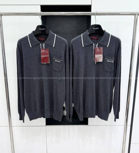 구찌 로고 폴로 니트