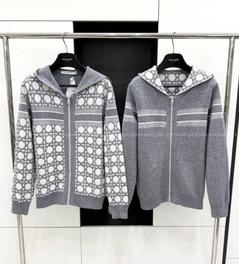 디올 까나쥬 리버서블 자카드 후드자켓 여성용