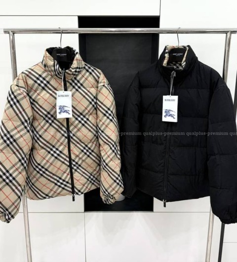 버버리 체크 리버서블 퍼퍼 다운 패딩