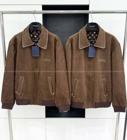 루이비통 엠브로이더드 스웨이드 카프스킨 보머 자켓