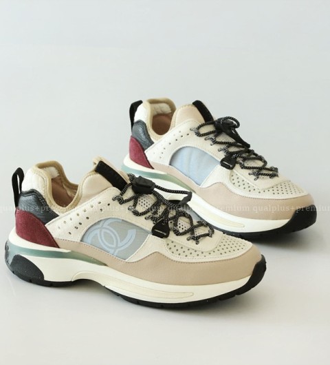 [국내배송] 샤* 패브릭 스웨이드 카프스킨 메쉬 & 화이트 그레이 퍼플 다크퍼플 스니커즈