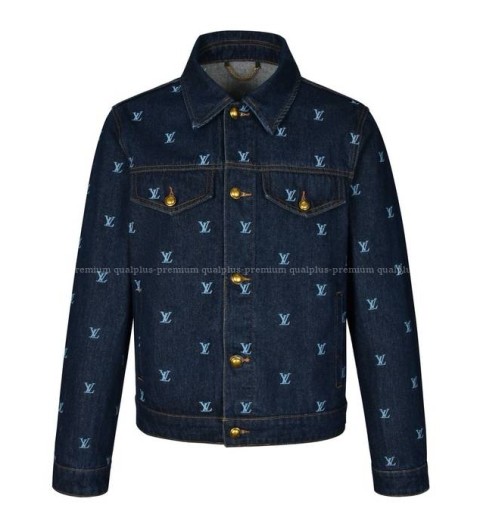 루이비통 엠브로이더드 데님 블루종 자켓