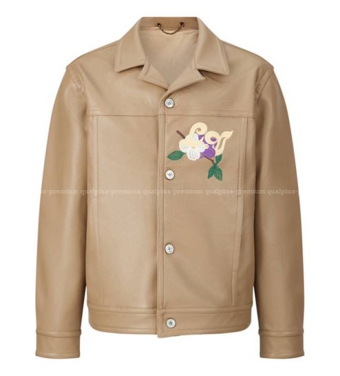 루이비통 엠브로이더드 레더 블루종 자켓