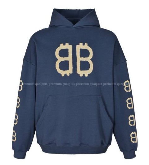 발렌시아가 크립토 후드티셔츠