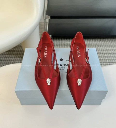 프라다 슬링백 펌프스 플랫 여성용