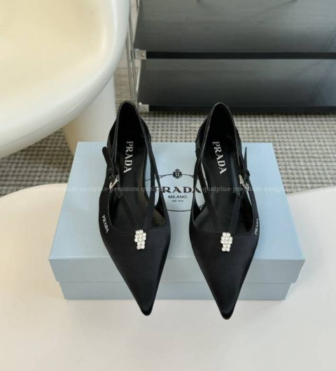 프라다 슬링백 펌프스 플랫 여성용