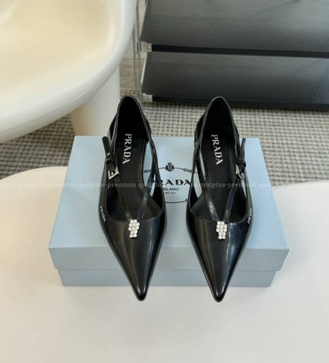 프라다 슬링백 펌프스 플랫 여성용