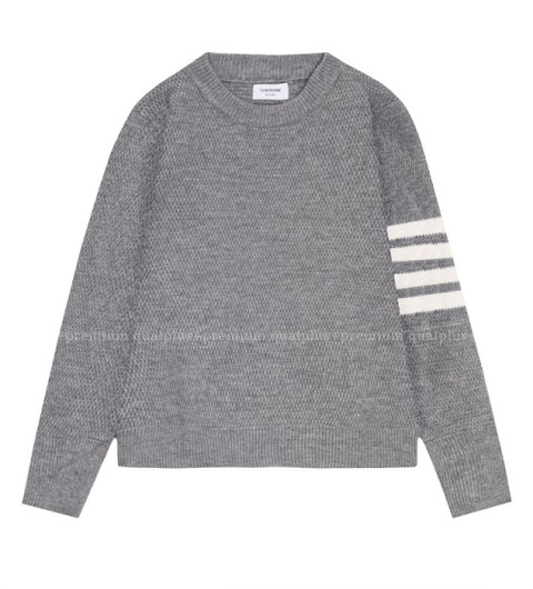 [국내배송] 톰*라운 사선 라운드 울 와플 니트